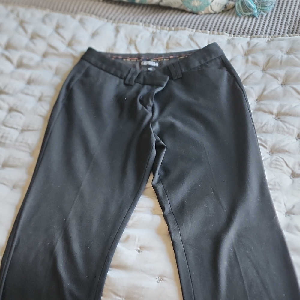 Express Editor Black Boot Cut Dress Pants